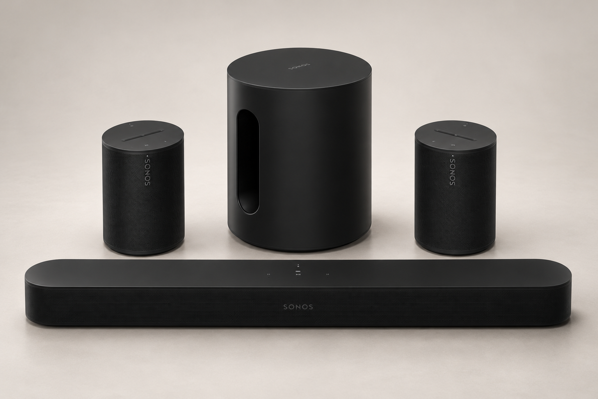 Sonos 5.1 Surround Set - Sonos Beam (Gen 2), Sub Mini & Era 100 Pair - Black - Auratech LLC #color_black