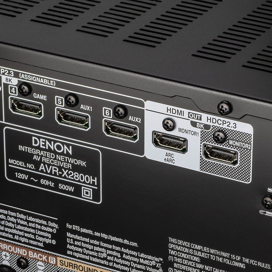 Denon AVR-X2800H - 7.2 Channel 8K AV Receiver, Denon, AV Receiver - AVStore.in