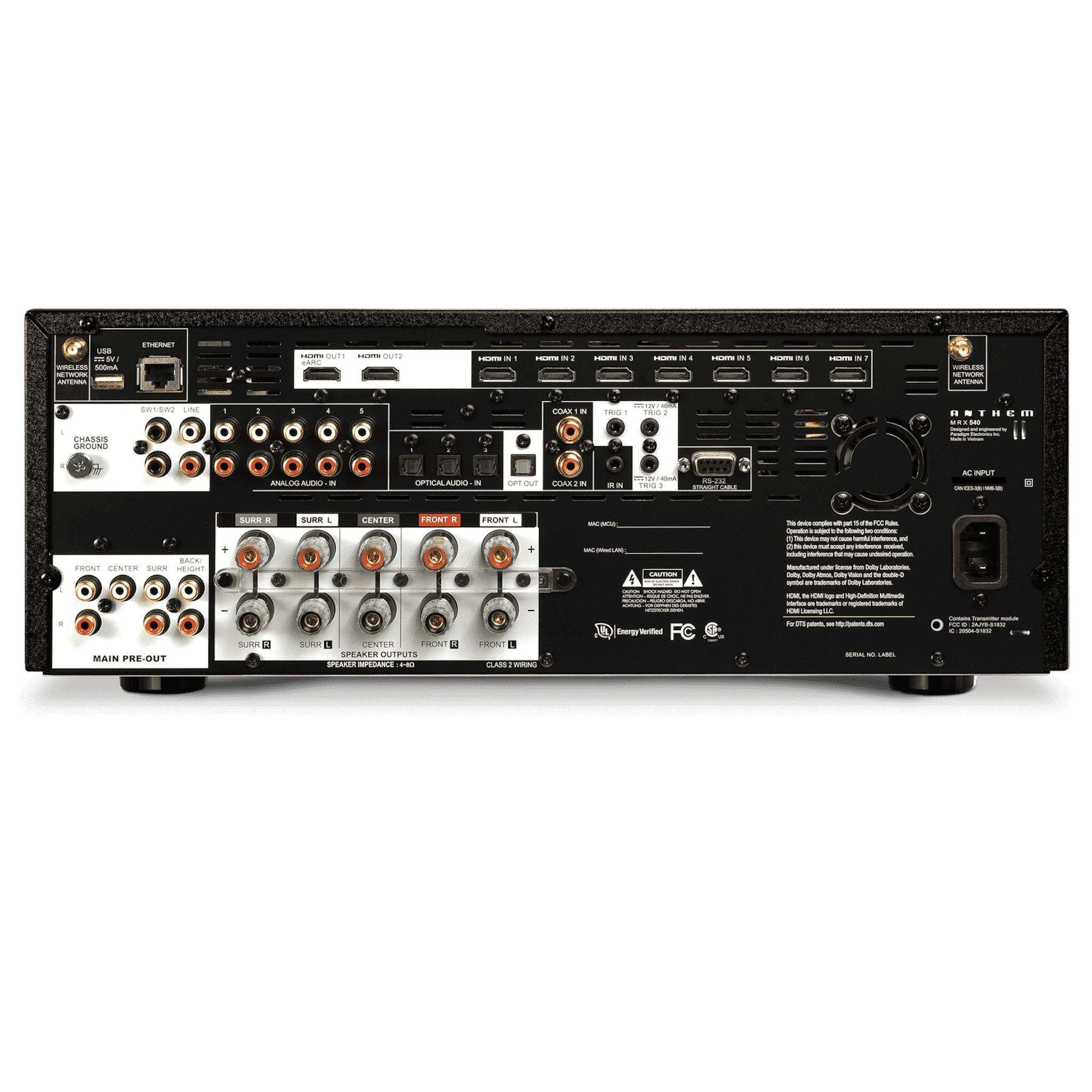 Anthem AV MRX 540 - 5.2 Channel A/V Receiver - Auratech LLC