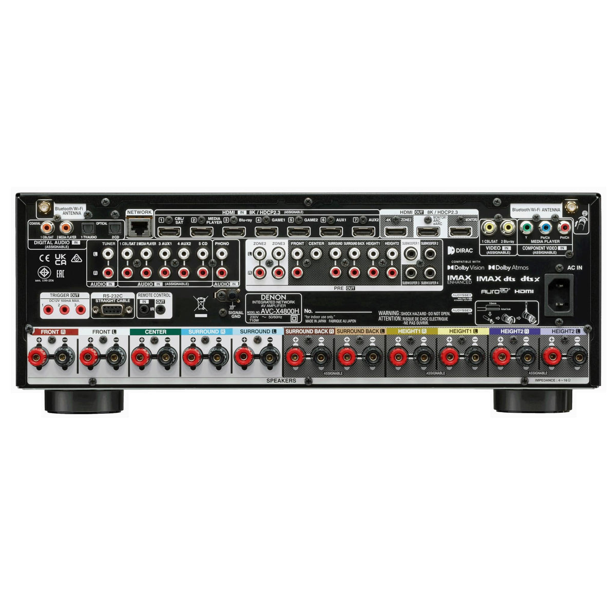 Denon AVC-X4800H - 9.4 Channel 8K AV Receiver, Denon, AV Receiver - Auratech LLC