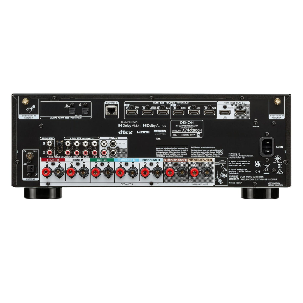 Denon AVR-X2800H - 7.2 Channel 8K AV Receiver, Denon, AV Receiver - Auratech LLC