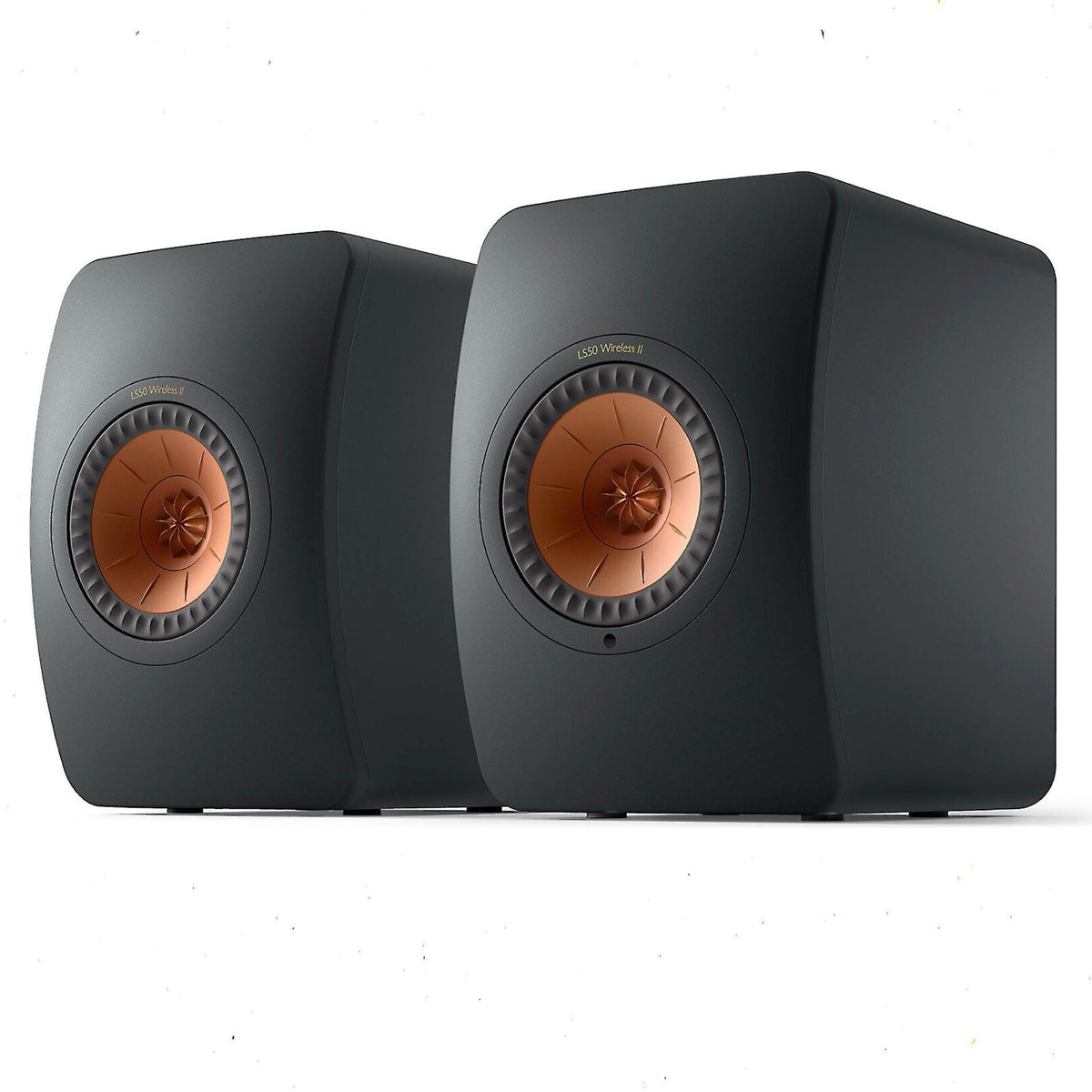 KEF LS50 Wireless 2 - Active Bookshelf Speaker - Pair, KEF, Active Bookshelf Speaker - Auratech LLC #color_carbon black