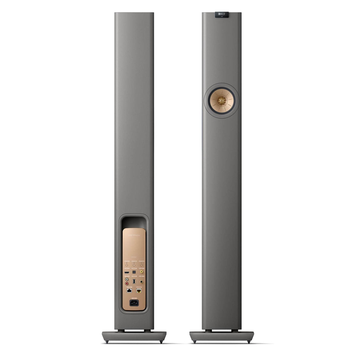KEF LS60 Wireless - Floor Standing Speaker - Pair - Titanium Grey - Auratech LLC #color_titanium grey