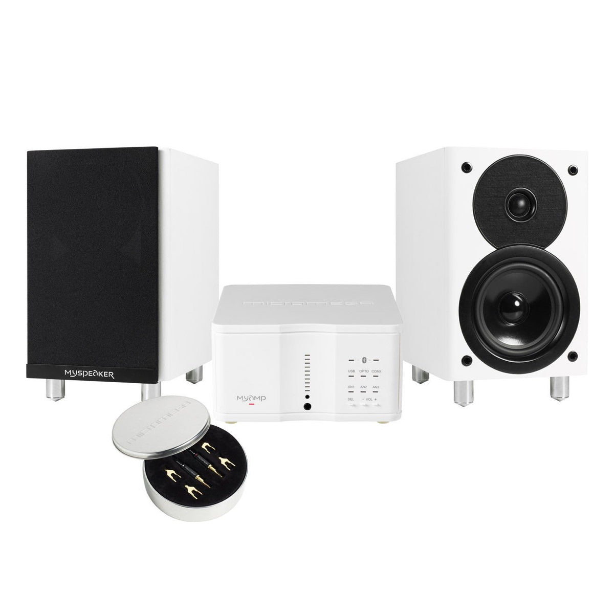 MicroMega MySystem Hi-Fi Pack (Includes Amplifier, Speaker and Cables) - Auratech LLC #color_white