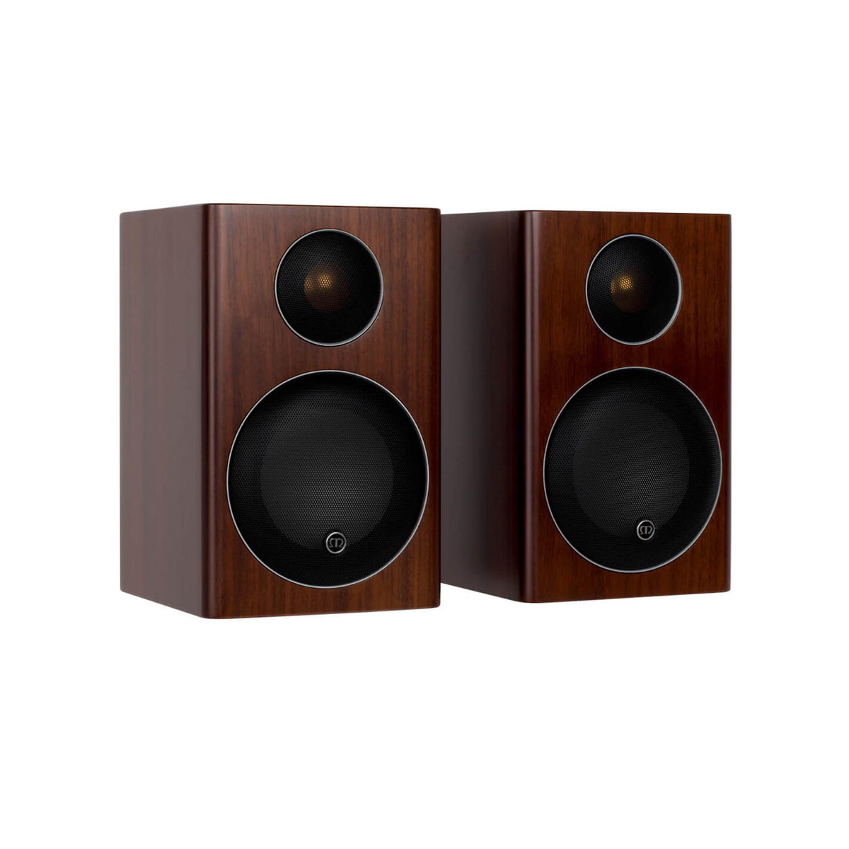 Monitor Audio Radius 90 - Bookshelf Speaker - Pair - Walnut Real Wood Veneer - Auratech LLC #color_walnut real wood veneer