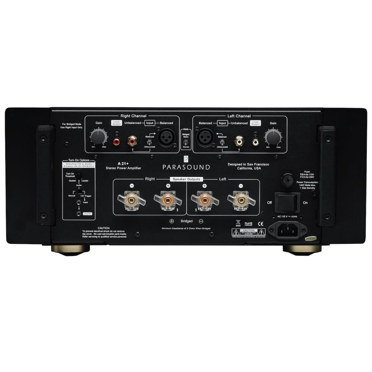 Parasound Halo A21+ Stereo Power Amplifier - Auratech LLC