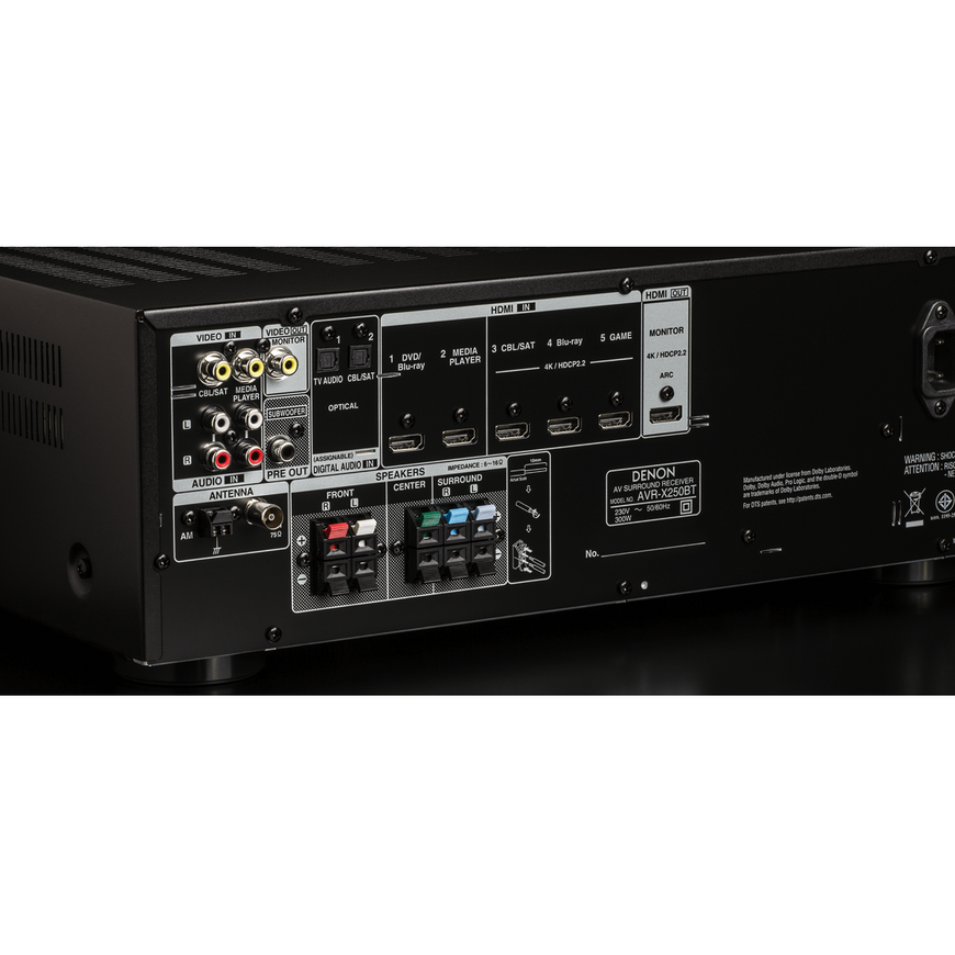 Denon AVR-X250BT - 5.1 Channel AV Receiver - Auratech LLC