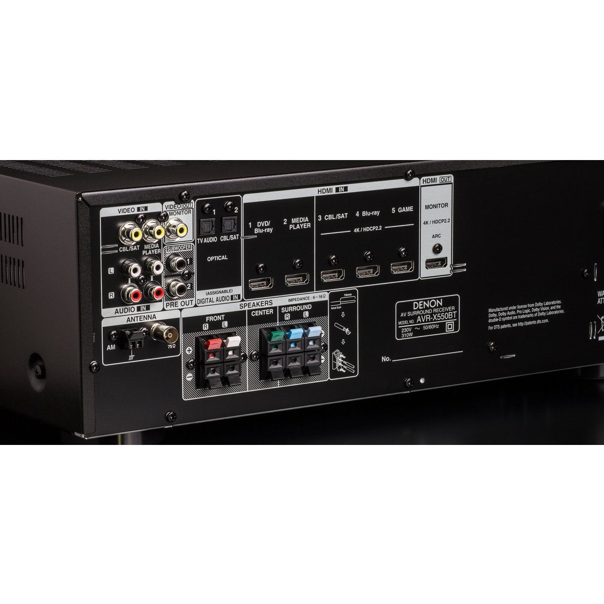 Denon AVR-X550BT - 5.2 Channel AV Receiver - Auratech LLC